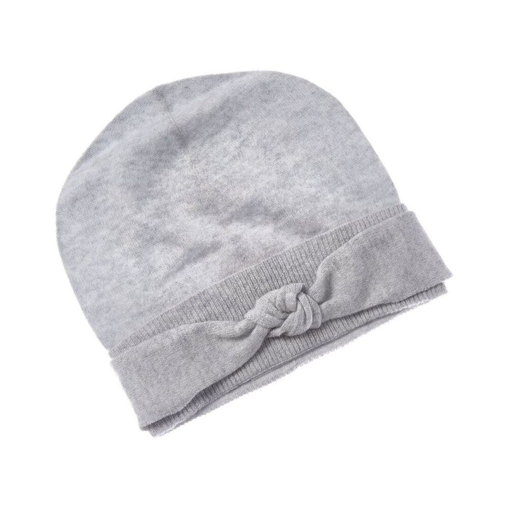 Brodie Cashmere Bow Tie Cashmere Hat, Grey